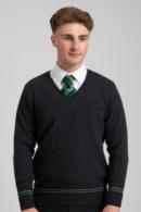 GREEN AND SILVER SWEATER 100% LAMBSWOOL
